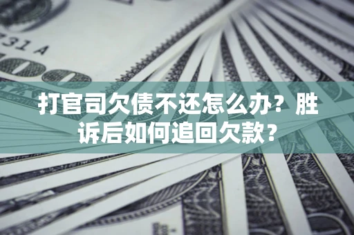 武汉打官司欠债不还怎么办？胜诉后如何追回欠款？