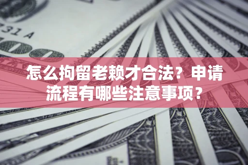 武汉怎么拘留老赖才合法？申请流程有哪些注意事项？