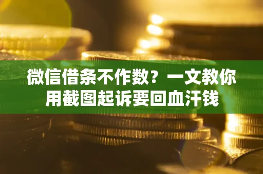 武汉微信借条不作数？一文教你用截图起诉要回血汗钱