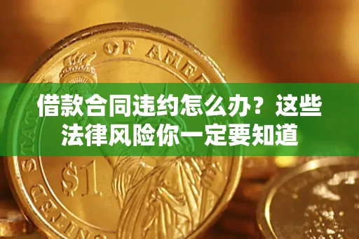 武汉借款合同违约怎么办？这些法律风险你一定要知道