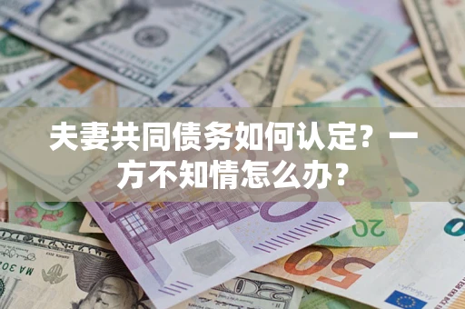 武汉夫妻共同债务如何认定？一方不知情怎么办？