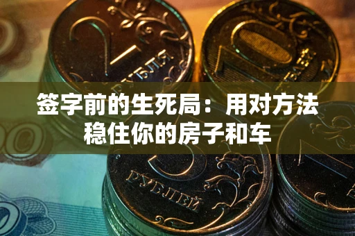 武汉签字前的生死局：用对方法稳住你的房子和车