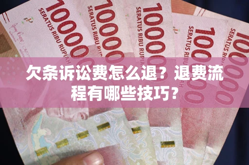 武汉欠条诉讼费怎么退？退费流程有哪些技巧？