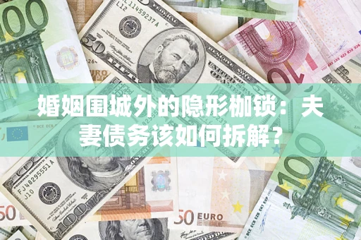 武汉婚姻围城外的隐形枷锁：夫妻债务该如何拆解？