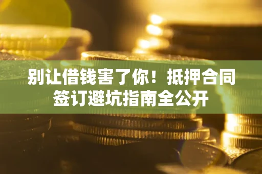 武汉别让借钱害了你！抵押合同签订避坑指南全公开